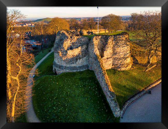 Unique View of Pontefract Castle Framed Print by Tim Hill