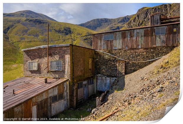 Force Crag Mine Building Print by Darrell Evans
