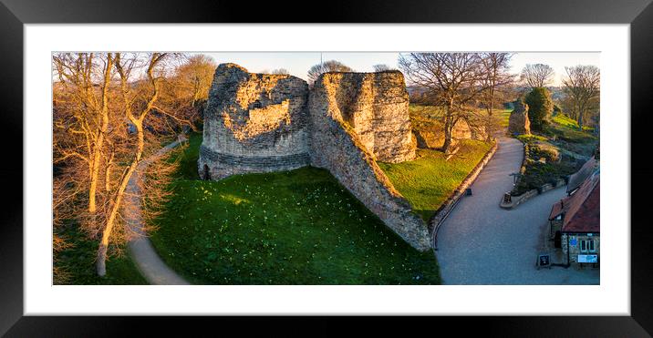 Majestic Ruins of Pontefract Castle Framed Mounted Print by Tim Hill