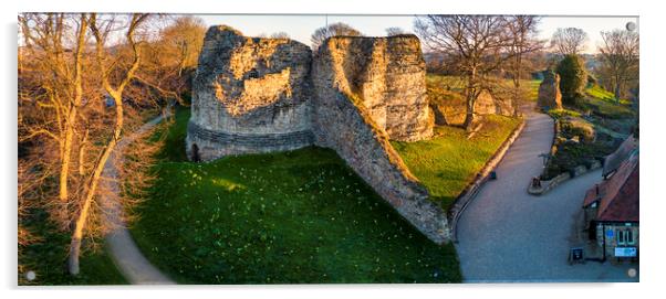 Majestic Ruins of Pontefract Castle Acrylic by Tim Hill