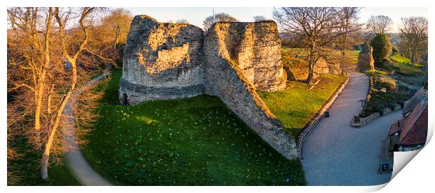 Majestic Ruins of Pontefract Castle Print by Tim Hill