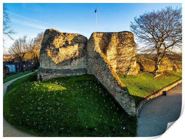 Pontefract Castle Print by Tim Hill