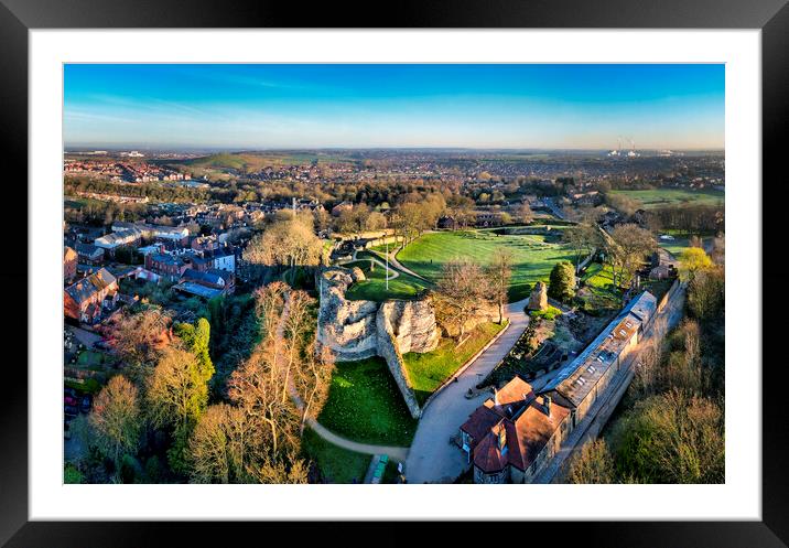 Pontefract Castle and Surrounding Areas Framed Mounted Print by Tim Hill