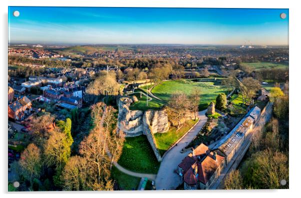 Pontefract Castle and Surrounding Areas Acrylic by Tim Hill