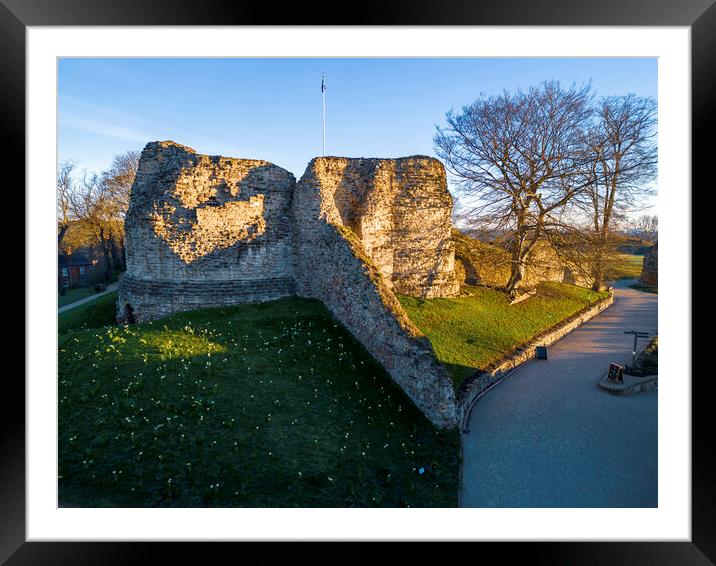 Pontefract Castle West Yorkshire Framed Mounted Print by Tim Hill