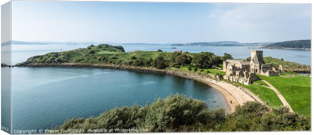Inchcolm Abbey Panorama, Firth of Forth, Scotland Canvas Print by Fraser Duff