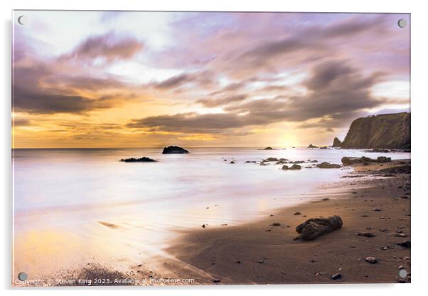 Serene Sunrise at Milldown Bay Acrylic by Steven King