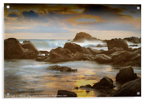 Serene sunrise at Milldown Bay Acrylic by Steven King