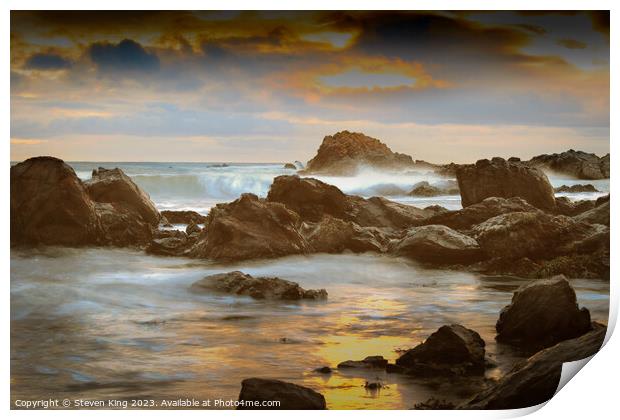 Serene sunrise at Milldown Bay Print by Steven King
