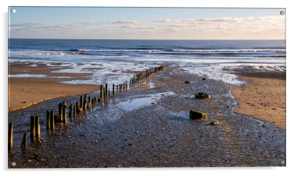 Sandsend Memories, Yorkshire Coast Acrylic by Tim Hill