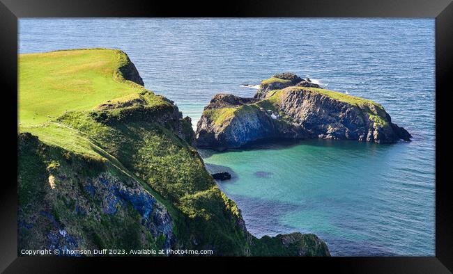Carrick-a-Rede, Co. Antrim, Northern Ireland  Framed Print by Thomson Duff