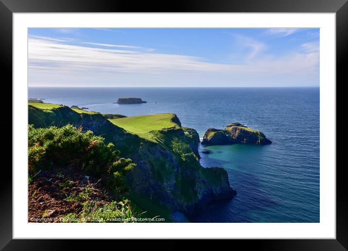 Carrick-a-rede, Co. Antrim, Northern Ireland  Framed Mounted Print by Thomson Duff