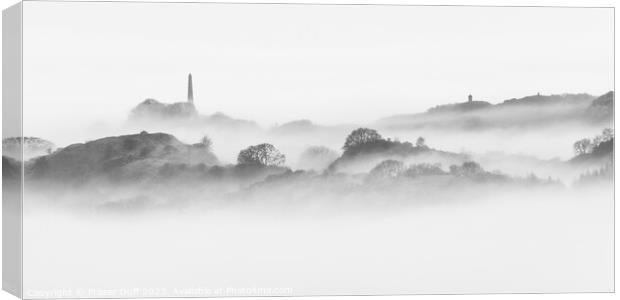 Fog shrouded hills, Gatehouse of Fleet, Scotland Canvas Print by Fraser Duff