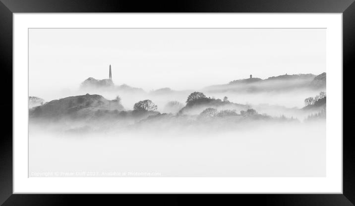 Fog shrouded hills, Gatehouse of Fleet, Scotland Framed Mounted Print by Fraser Duff
