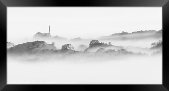Fog shrouded hills, Gatehouse of Fleet, Scotland Framed Print by Fraser Duff