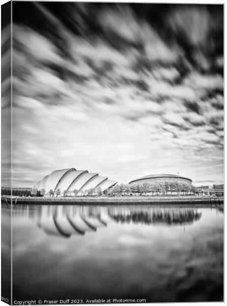 The Armadillo and Hydro, Clyde Riverside, Glasgow Canvas Print by Fraser Duff