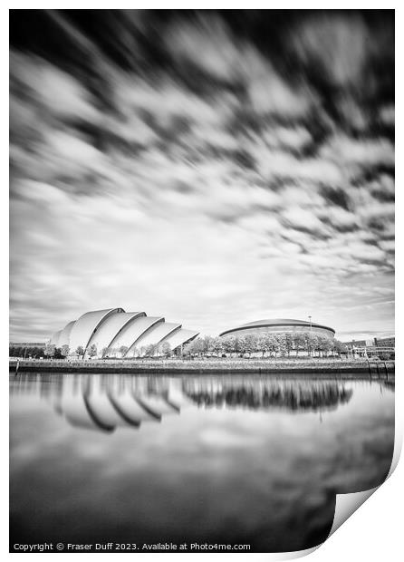 The Armadillo and Hydro, Clyde Riverside, Glasgow Print by Fraser Duff
