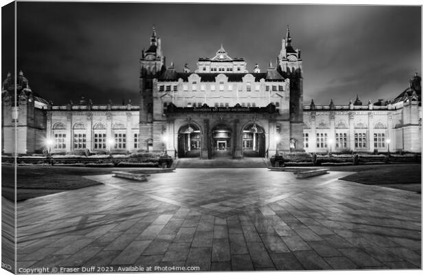 Kelvingrove Museum and Art Gallery, Glasgow Canvas Print by Fraser Duff