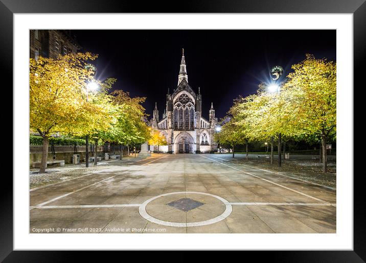 Glasgow Cathedral at Night, Glasgow, Scotland Framed Mounted Print by Fraser Duff