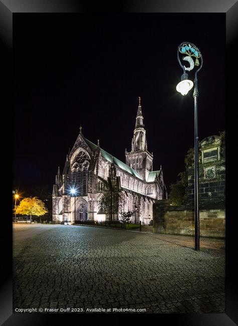 Glasgow Cathedral at Night, Glasgow, Scotland  Framed Print by Fraser Duff