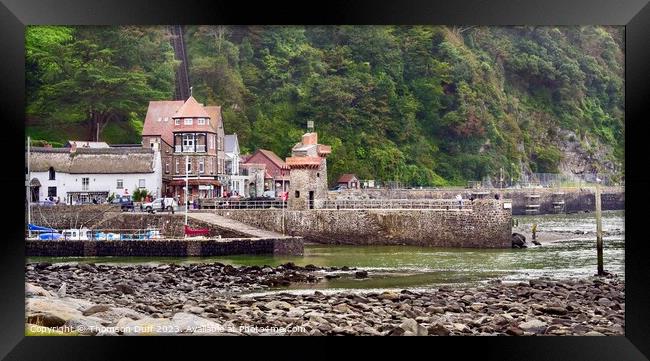 Lynmouth seaside town Framed Print by Thomson Duff