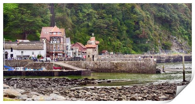 Lynmouth seaside town Print by Thomson Duff