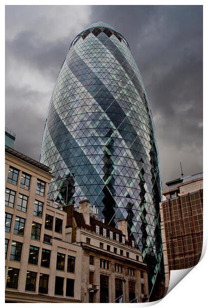 30 St Mary Axe The Gherkin London England UK Print by Andy Evans Photos