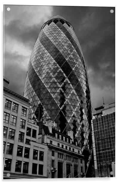 30 St Mary Axe The Gherkin London England UK Acrylic by Andy Evans Photos