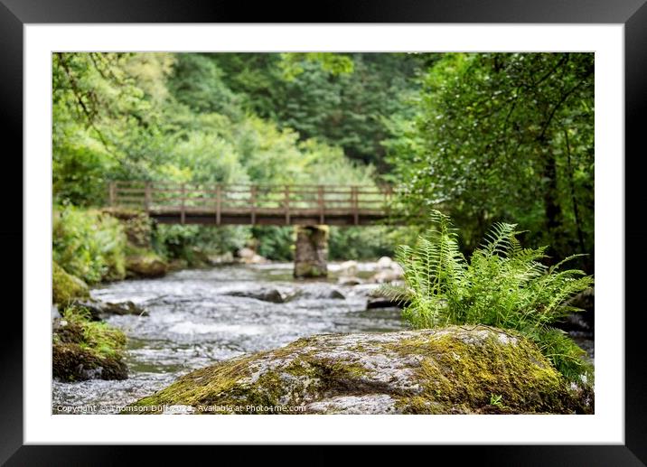 Watersmeet on the East Lyn River, North Devon Framed Mounted Print by Thomson Duff