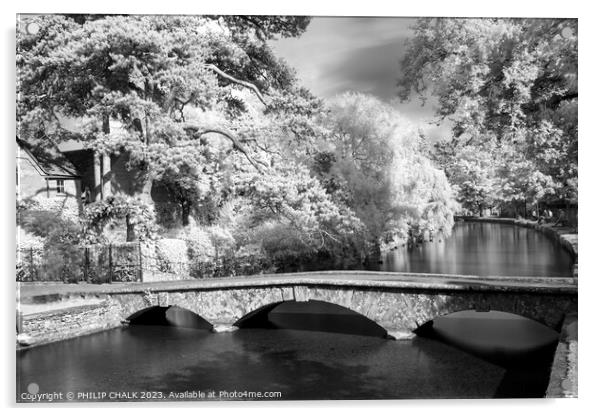 Bourton on the water 887 Acrylic by PHILIP CHALK