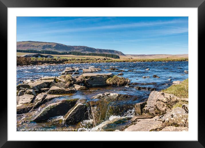 The River Tees at Cronkley Framed Mounted Print by Richard Laidler