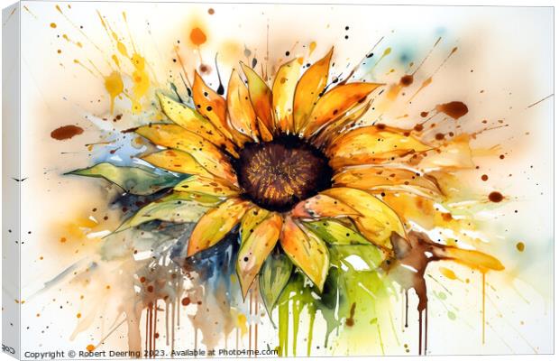 Sunflower Canvas Print by Robert Deering