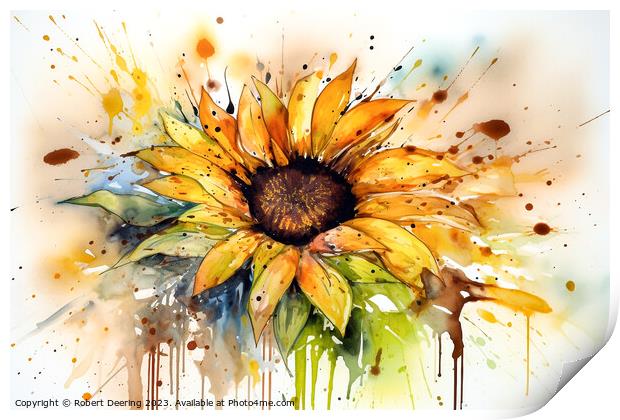 Sunflower Print by Robert Deering