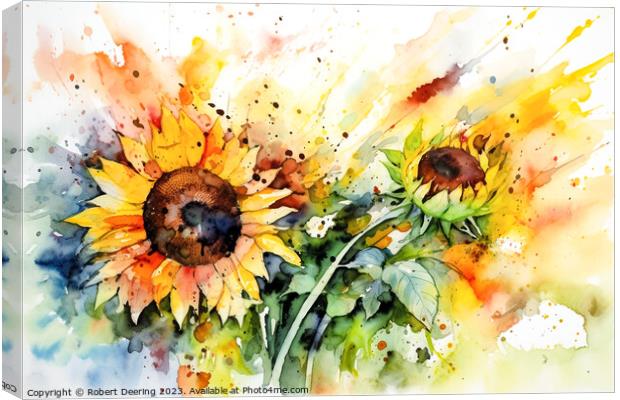 Sunflowers Canvas Print by Robert Deering