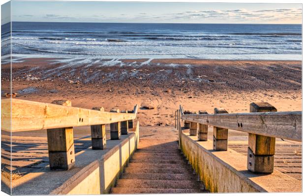 The Enchanting Sandsend Stairway Canvas Print by Tim Hill