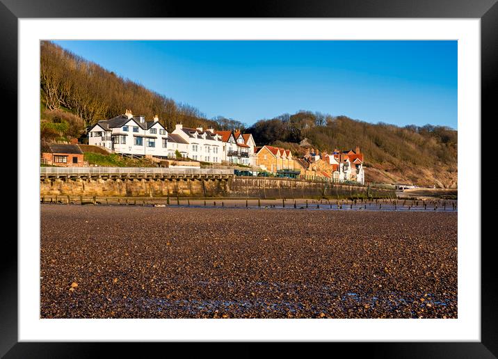 Serenity on Sandsend Shore Framed Mounted Print by Tim Hill