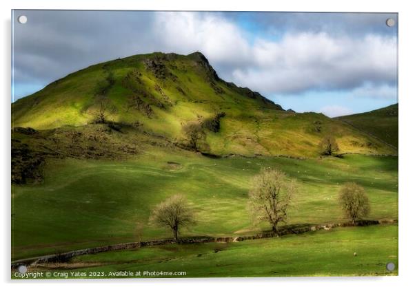 Chrome Hill Peak District Derbyshire  Acrylic by Craig Yates