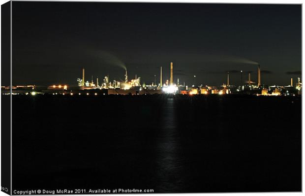 Southampton docks at night Canvas Print by Doug McRae
