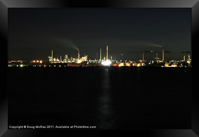 Southampton docks at night Framed Print by Doug McRae