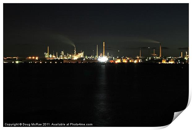 Southampton docks at night Print by Doug McRae