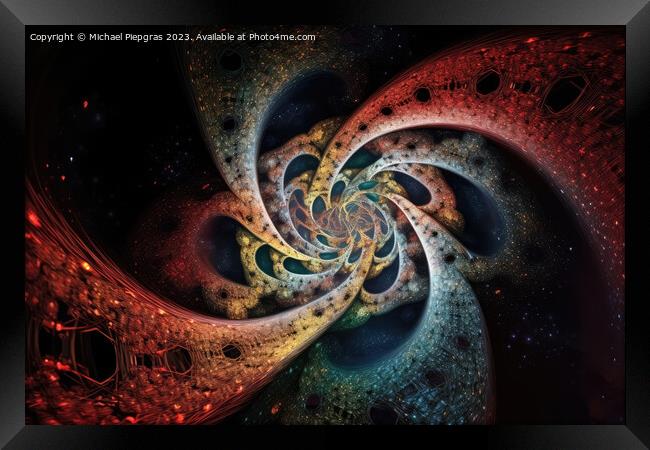 The infinity of mathematics created with generative AI technolog Framed Print by Michael Piepgras