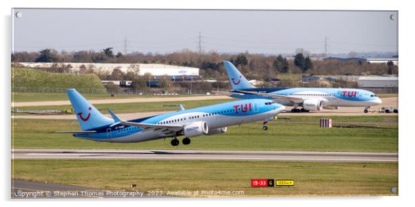 TUI G-TUMD Boeing 737 Max 8 taking off Acrylic by Stephen Thomas Photography 