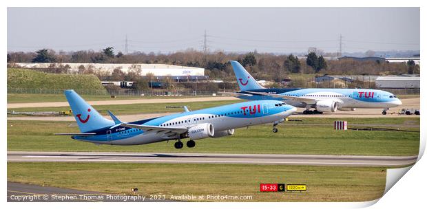 TUI G-TUMD Boeing 737 Max 8 taking off Print by Stephen Thomas Photography 