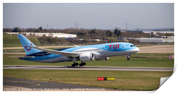 Ascension of TUI Boeing 787-8 Dreamliner Print by Stephen Thomas Photography 
