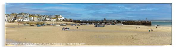 St. Ives Harbour panorama Acrylic by Photimageon UK