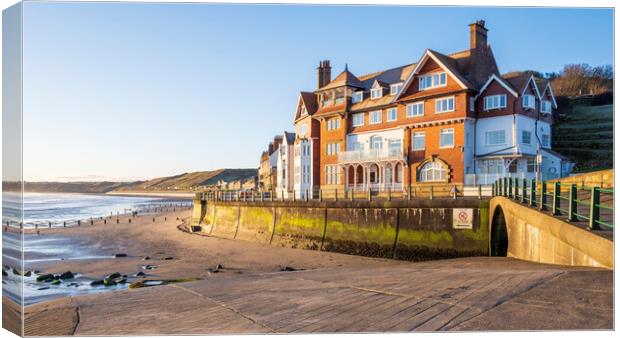 Sandsend Seafront Yorkshire Coast Canvas Print by Tim Hill