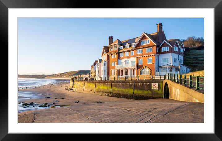 Sandsend Seafront Yorkshire Coast Framed Mounted Print by Tim Hill