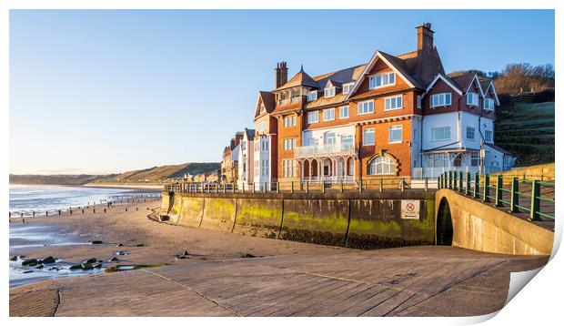 Sandsend Seafront Yorkshire Coast Print by Tim Hill