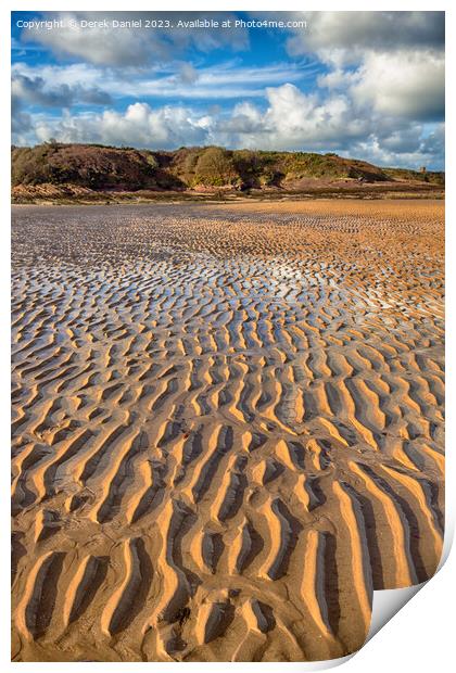 Serenity at Lligwy Beach Print by Derek Daniel