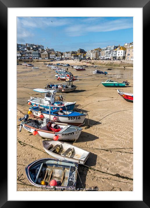 Moored boats, St. Ives, Cornwall Framed Mounted Print by Photimageon UK